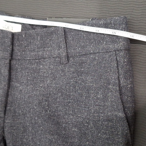 LOFT Petite Wool Marisa Lean Trouser Modern Fit Grey with Pockets NWT - Picture 8 of 10